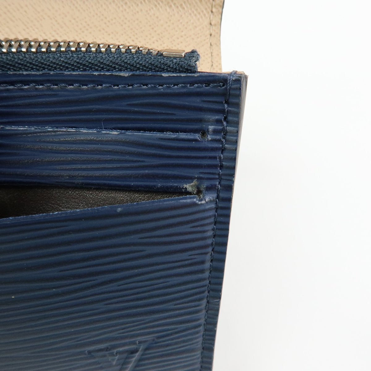 Louis Vuitton Emilie Epi Leather, Blue, Leather, Wallet