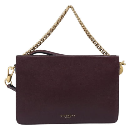 Givenchy Cross 3 Leather, Burgundy, Leather, Crossbody Bag