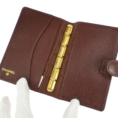 Chanel CC Bifold Quilted Caviar, Brown, Leather, Wallet