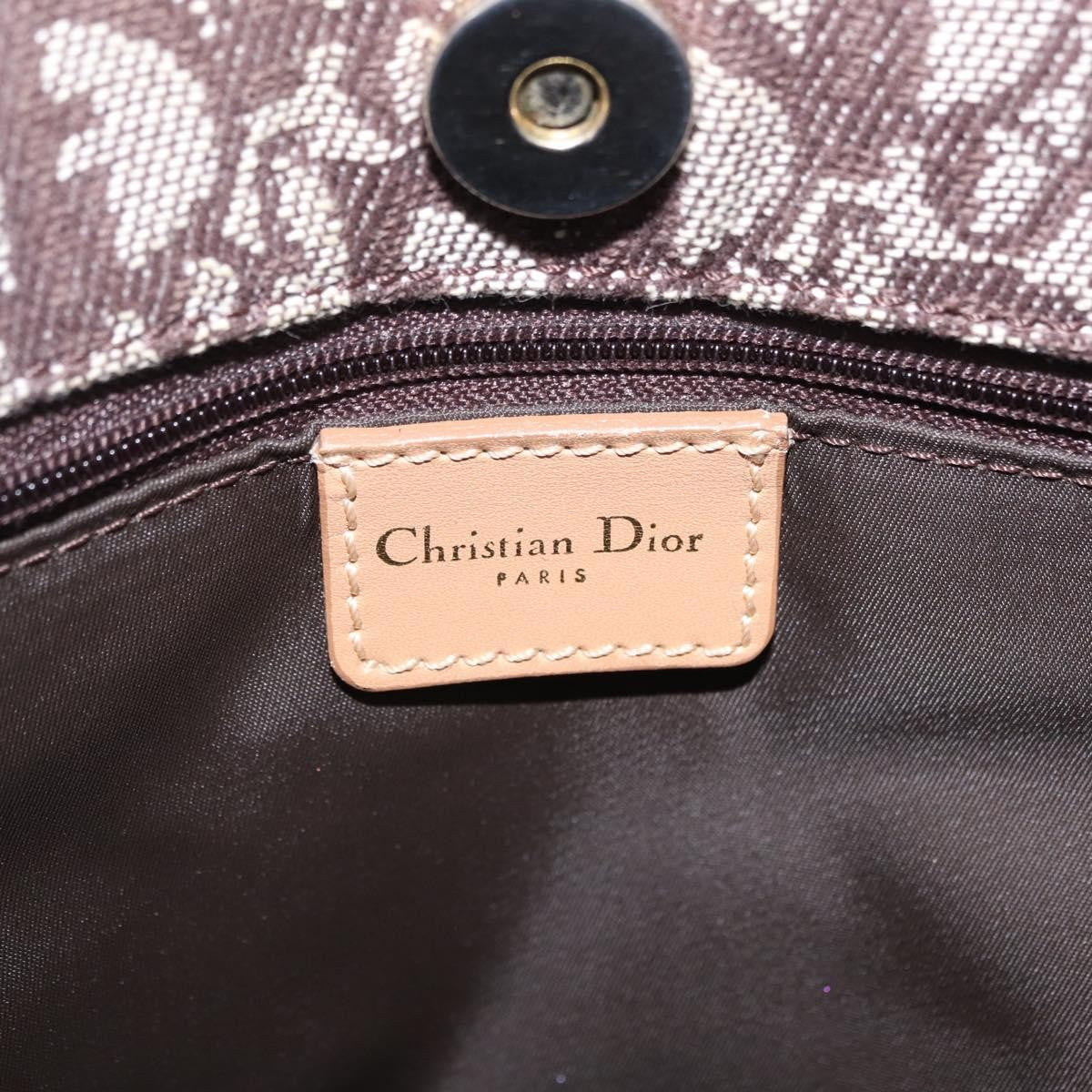 Christian Dior Vintage Open Diorissimo Canvas, Brown, Canvas, Tote Bag