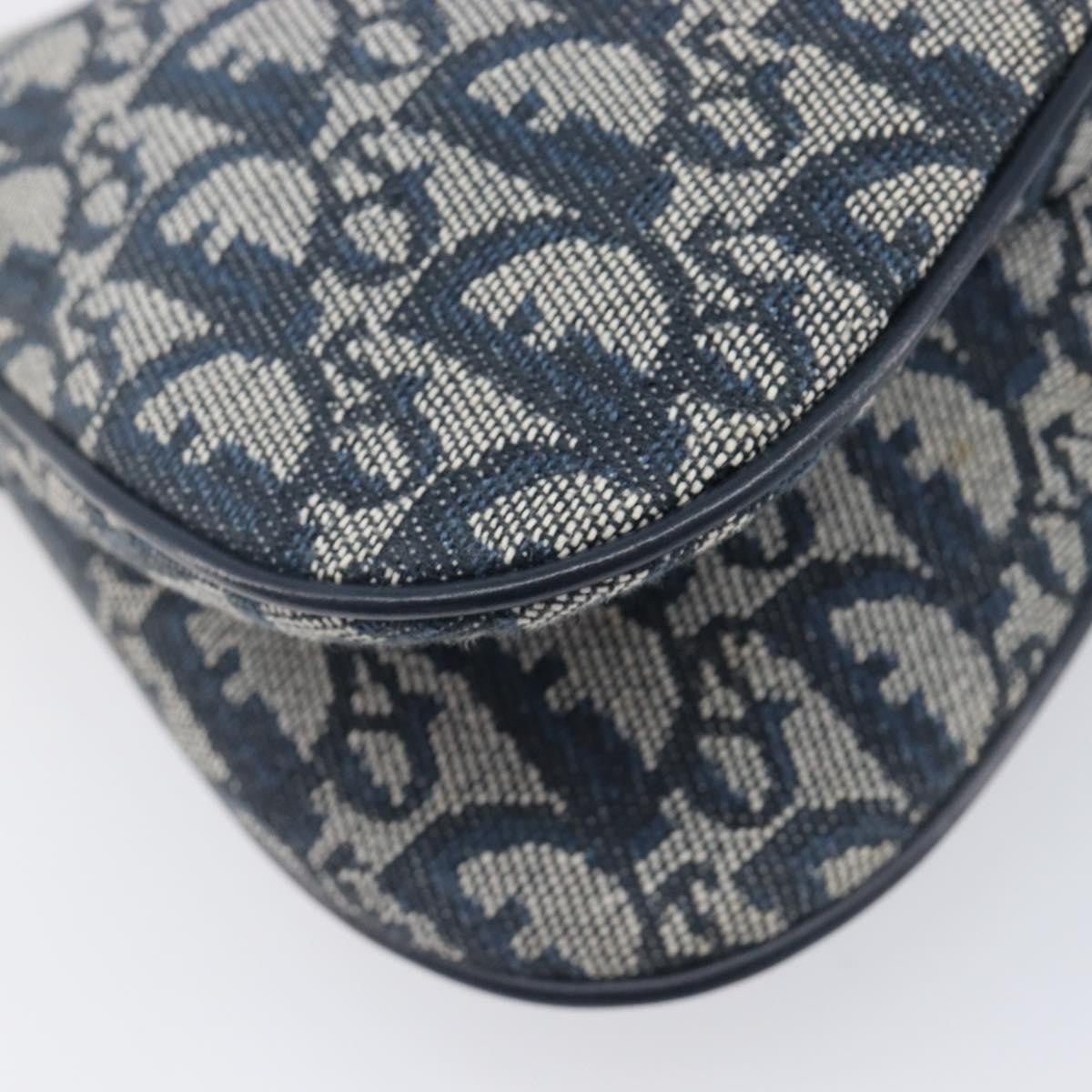 Christian Dior Saddle Messenger Oblique Canvas, Navy, Canvas, Clutch