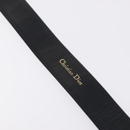 Christian Dior D Buckle Belt Canvas and Leather, Navy, Canvas, Belt