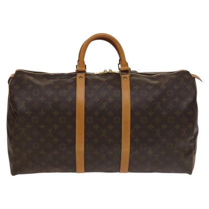 Louis Vuitton Keepall Bag Monogram Canvas, BROWN, CANVAS, Travel bag