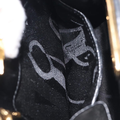Salvatore Ferragamo Vintage Gancini Chain Patent Leather, Black, Patent Leather, Shoulder Bag
