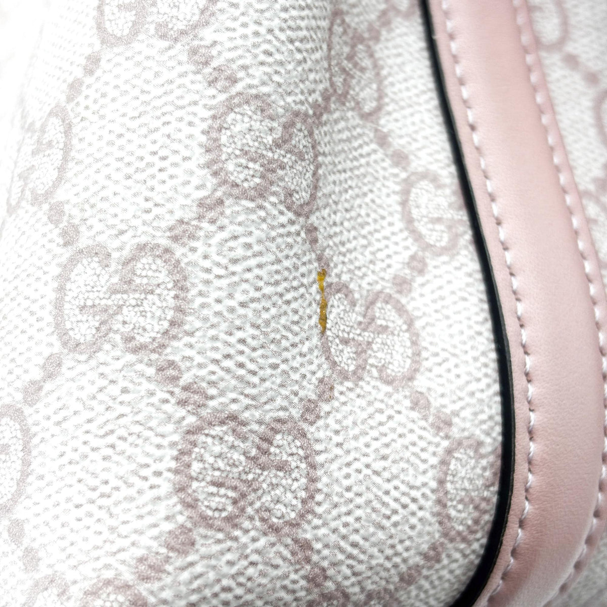 Gucci GG Emblem Bucket Bag GG Coated Canvas, Pink, Canvas, Shoulder Bag