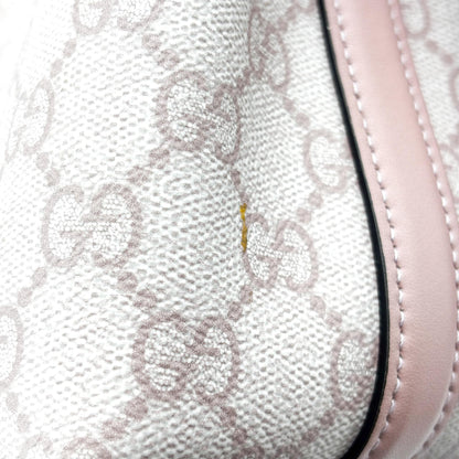 Gucci GG Emblem Bucket Bag GG Coated Canvas, Pink, Canvas, Shoulder Bag