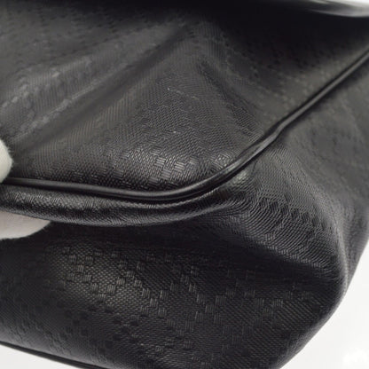 Gucci Lux Flap Messenger Diamante Leather, Black, Leather, Shoulder Bag