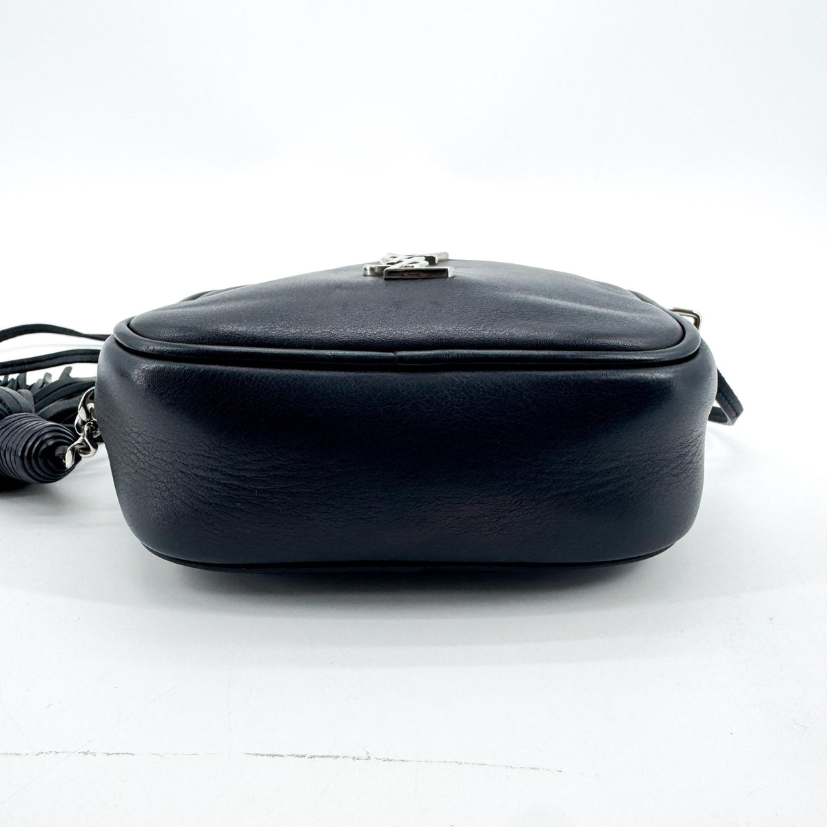 Saint Laurent Classic Monogram Blogger Leather, Black, Leather, Crossbody Bag