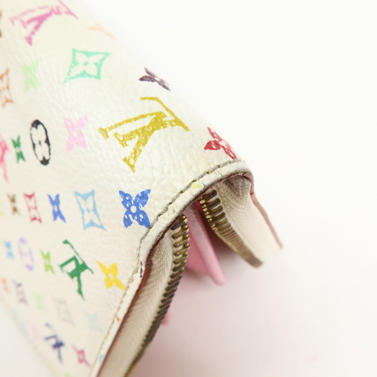 Louis Vuitton Zippy Monogram Multicolor, White, Canvas, Wallet
