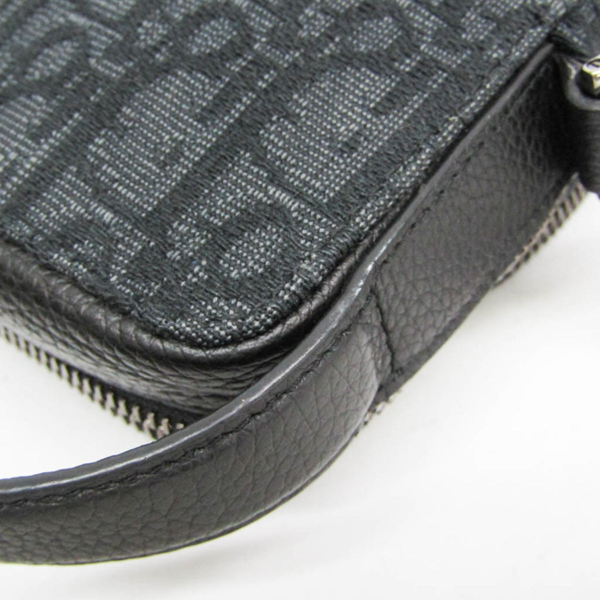 Christian Dior Trotter Oblique Jacquard, Black, Canvas, Shoulder Bag