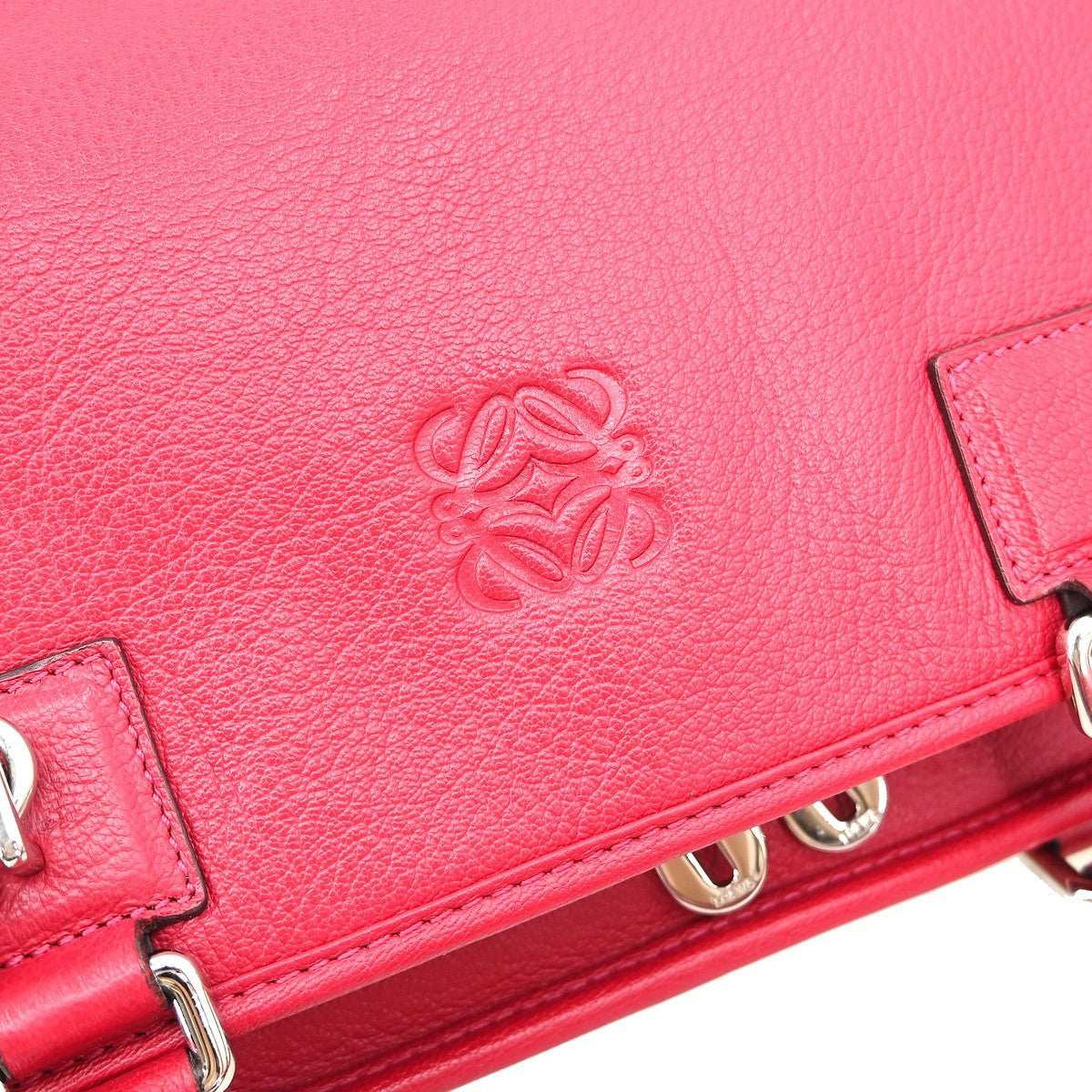 Loewe Amazona Leather, Pink, Leather, Handbag