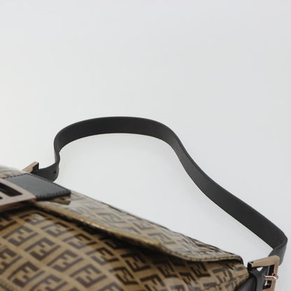 Fendi Mamma Baguette Zucchino canvas, Brown, Canvas, Shoulder Bag