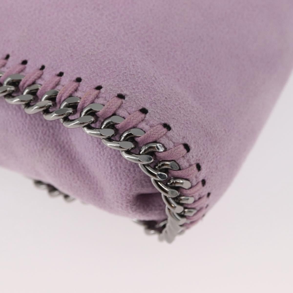 Stella McCartney Falabella Fold Over Shaggy Deer, Pink, Polyester, Crossbody Bag