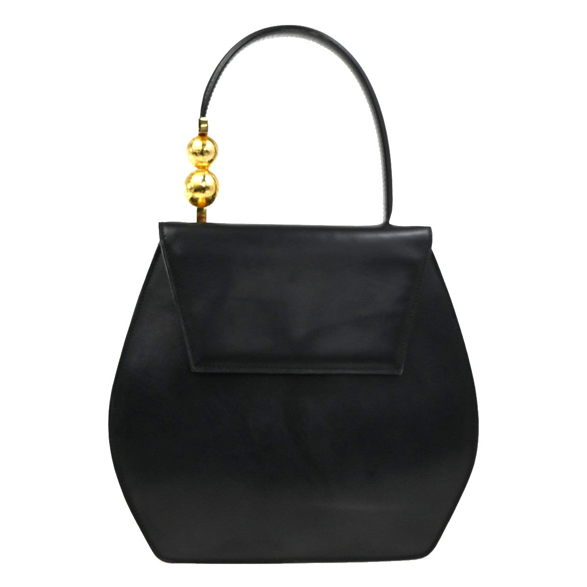Celine Vintage Leather, Black, Leather, Shoulder Bag