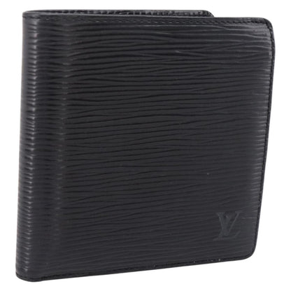 Louis Vuitton Marco Epi Leather, Black, Leather, Wallet