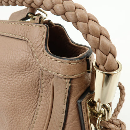 Gucci Bella Zip Leather, Beige, Leather, Tote Bag