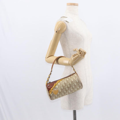 Christian Dior Vintage Trotter Romantique Diorissimo Coated Canvas, Beige, Canvas, Shoulder Bag