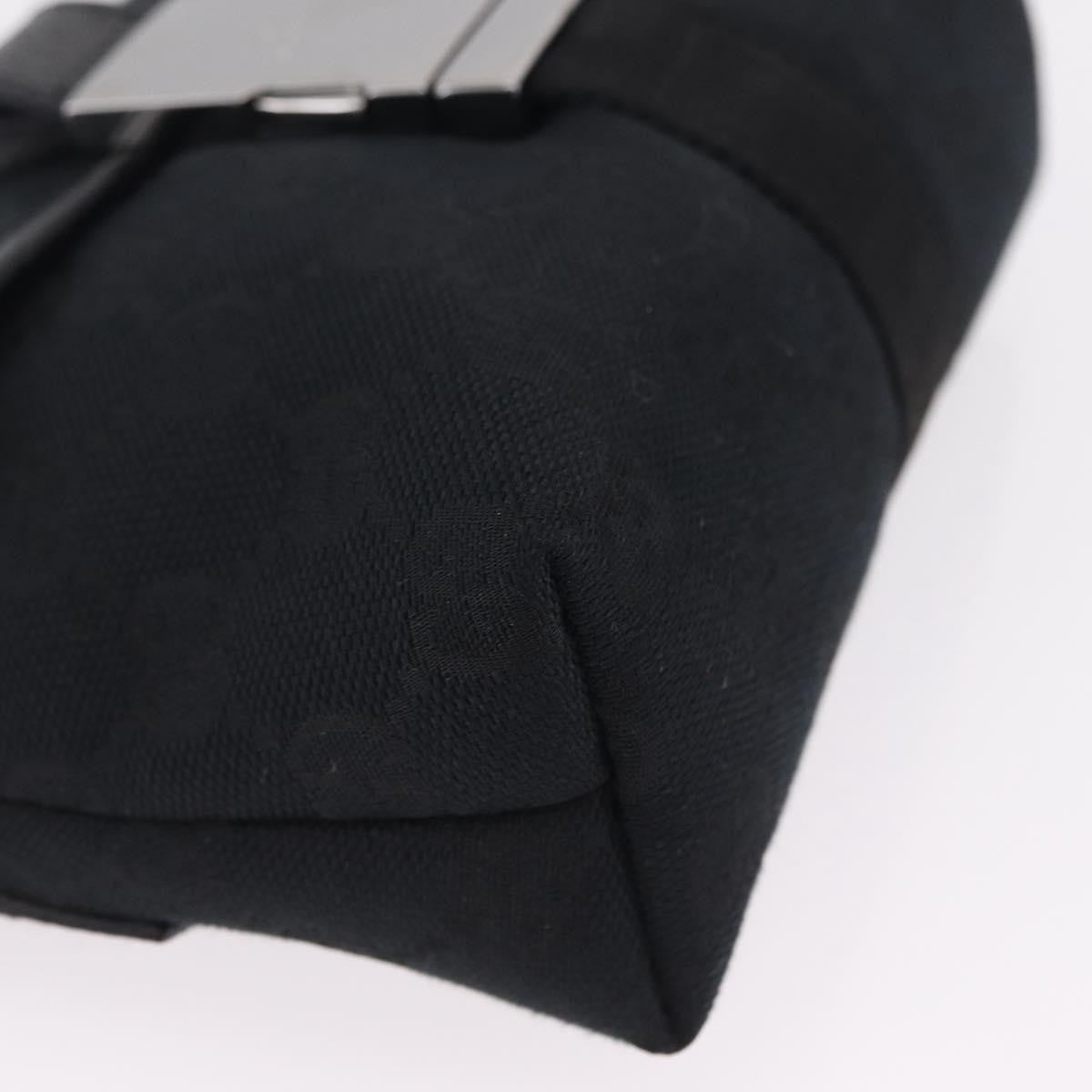 Gucci Buckle Waist GG Canvas, Black, Canvas, Handbag