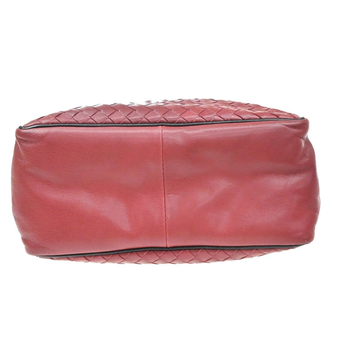 Bottega Veneta Convertible Open Tote Intrecciato Nappa, Red, Leather, Tote Bag
