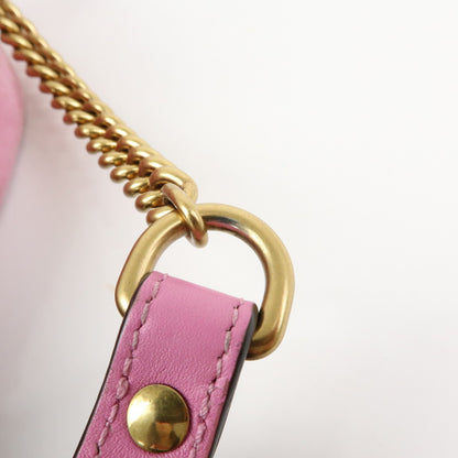 Gucci GG Marmont Crystal Embellished Matelasse Velvet, Pink, Velvet, Shoulder Bag