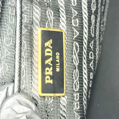 Prada Galleria Double Zip Saffiano Leather, Black, Leather, Tote Bag