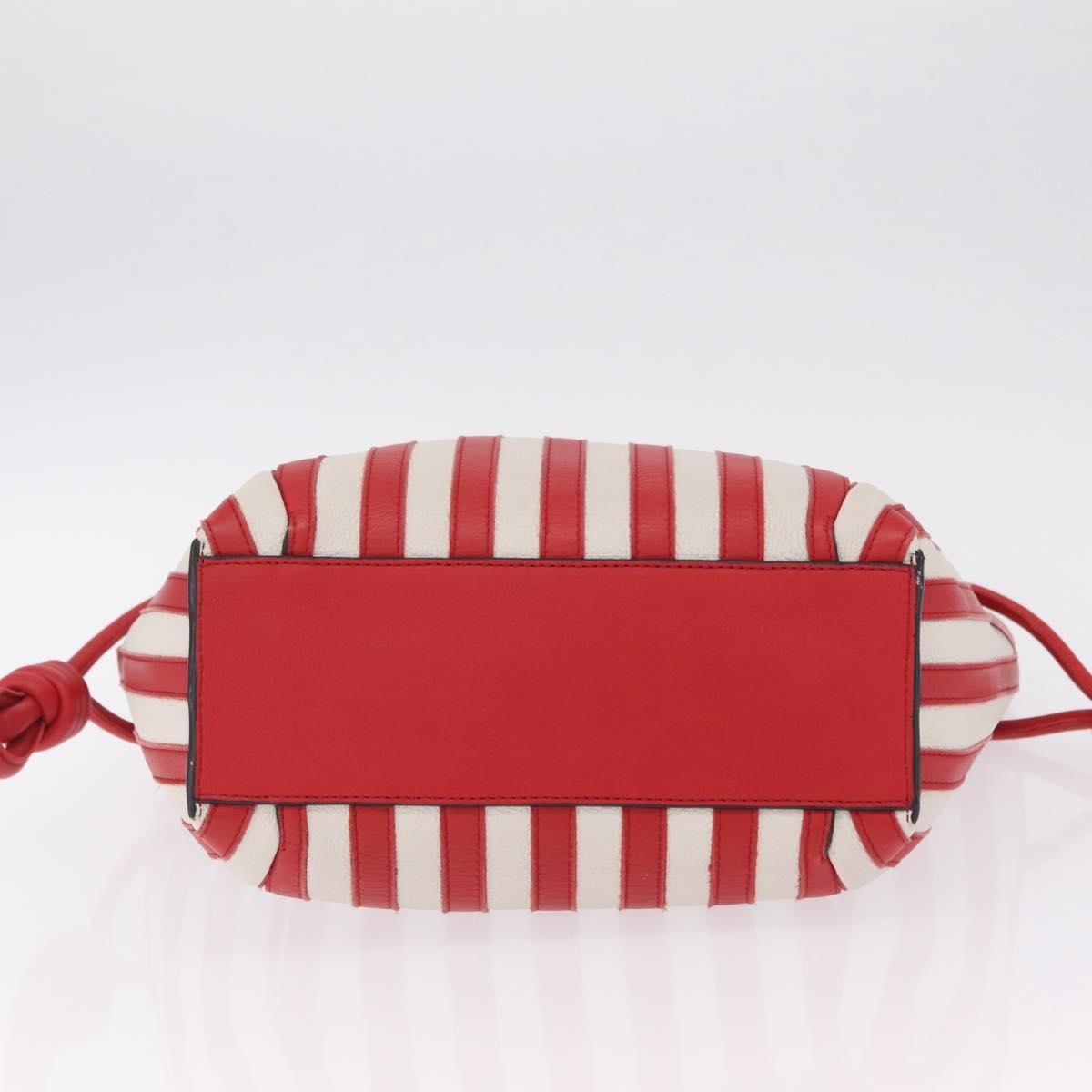 Loewe Flamenco Knot Patchwork Leather, Red, Leather, Handbag