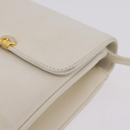 Gucci Shoulder Leather, White, Leather, Shoulder Bag