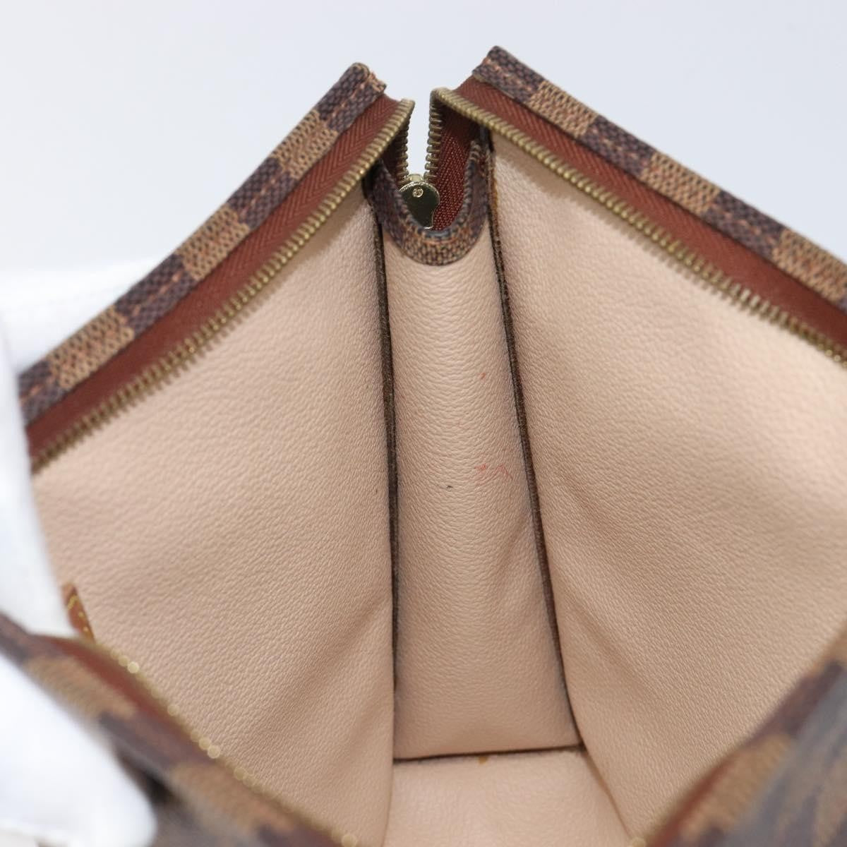 Louis Vuitton Toiletry Pouch Damier, Brown, Canvas, Clutch