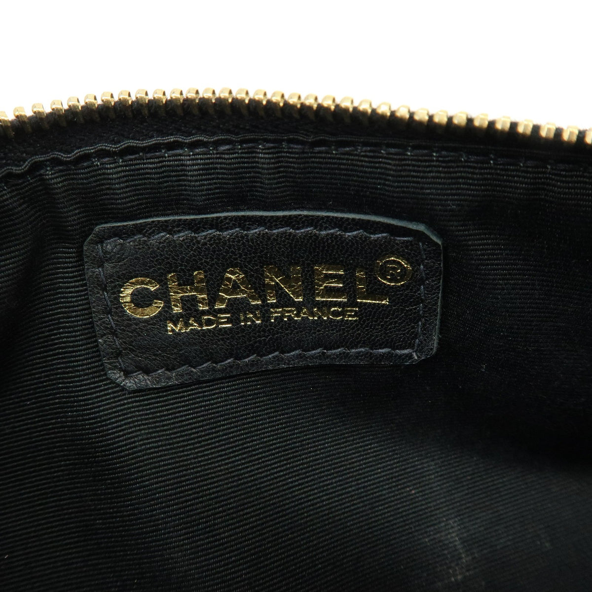 Chanel Chocolate Bar Cosmetic Quilted Lambskin, Black, Leather, Toiletry Case