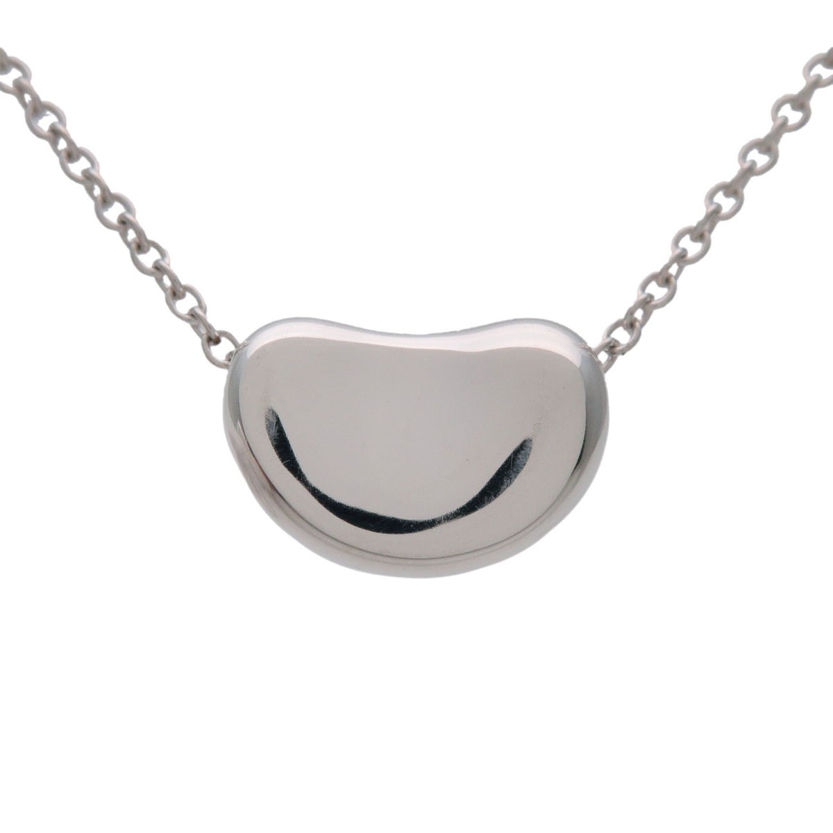 Tiffany & Co. Elsa Peretti Bean Pendant Sterling Silver, Silver, Silver, Necklace