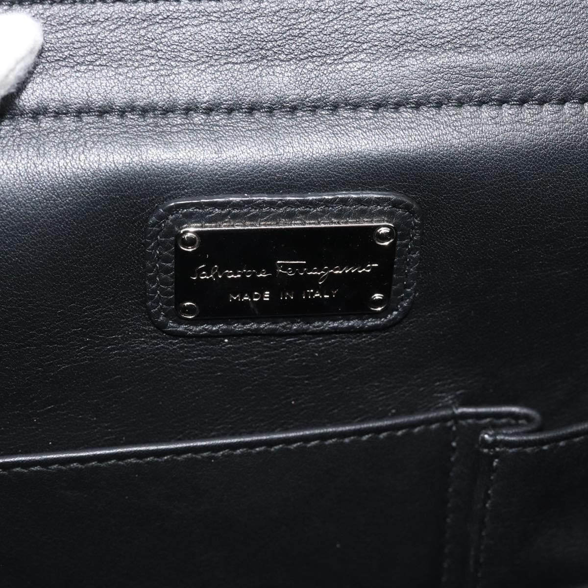 Salvatore Ferragamo Sofia Satchel Grainy Leather, Black, Leather, Handbag
