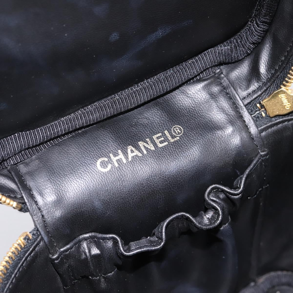 Chanel Vintage Timeless Cosmetic Case Caviar, Black, Leather, Handbag