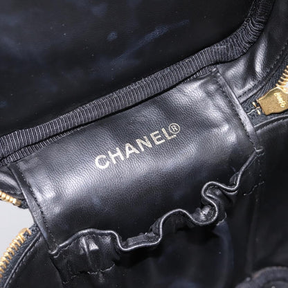 Chanel Vintage Timeless Cosmetic Case Caviar, Black, Leather, Handbag