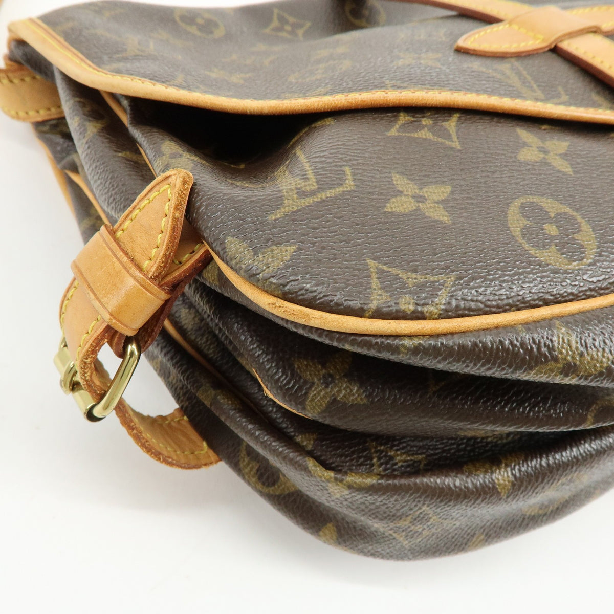 Louis Vuitton Saumur Monogram Canvas, Brown, Canvas, Shoulder Bag