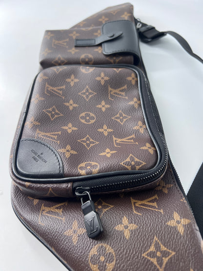 Louis Vuitton Christopher Bumbag Macassar Monogram Canvas, BROWN, CANVAS, Travel bag