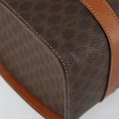 Celine Vintage Macadam Macadam, Brown, Canvas, Handbag