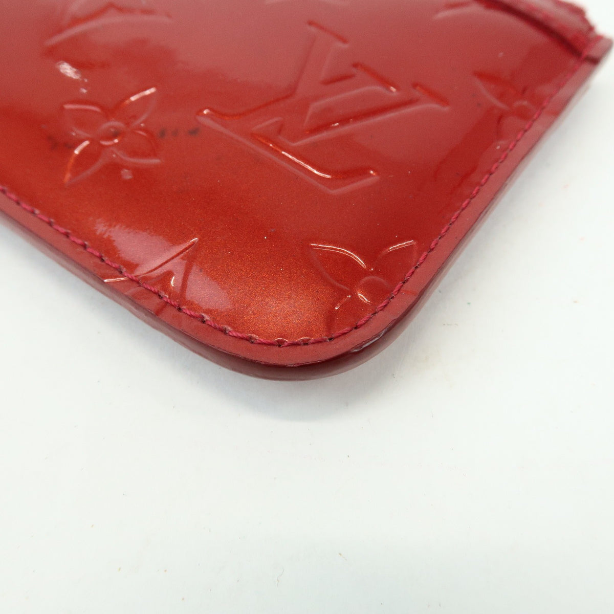 Louis Vuitton Pochette Clés Patent Leather, Red, Patent Leather, Wallet