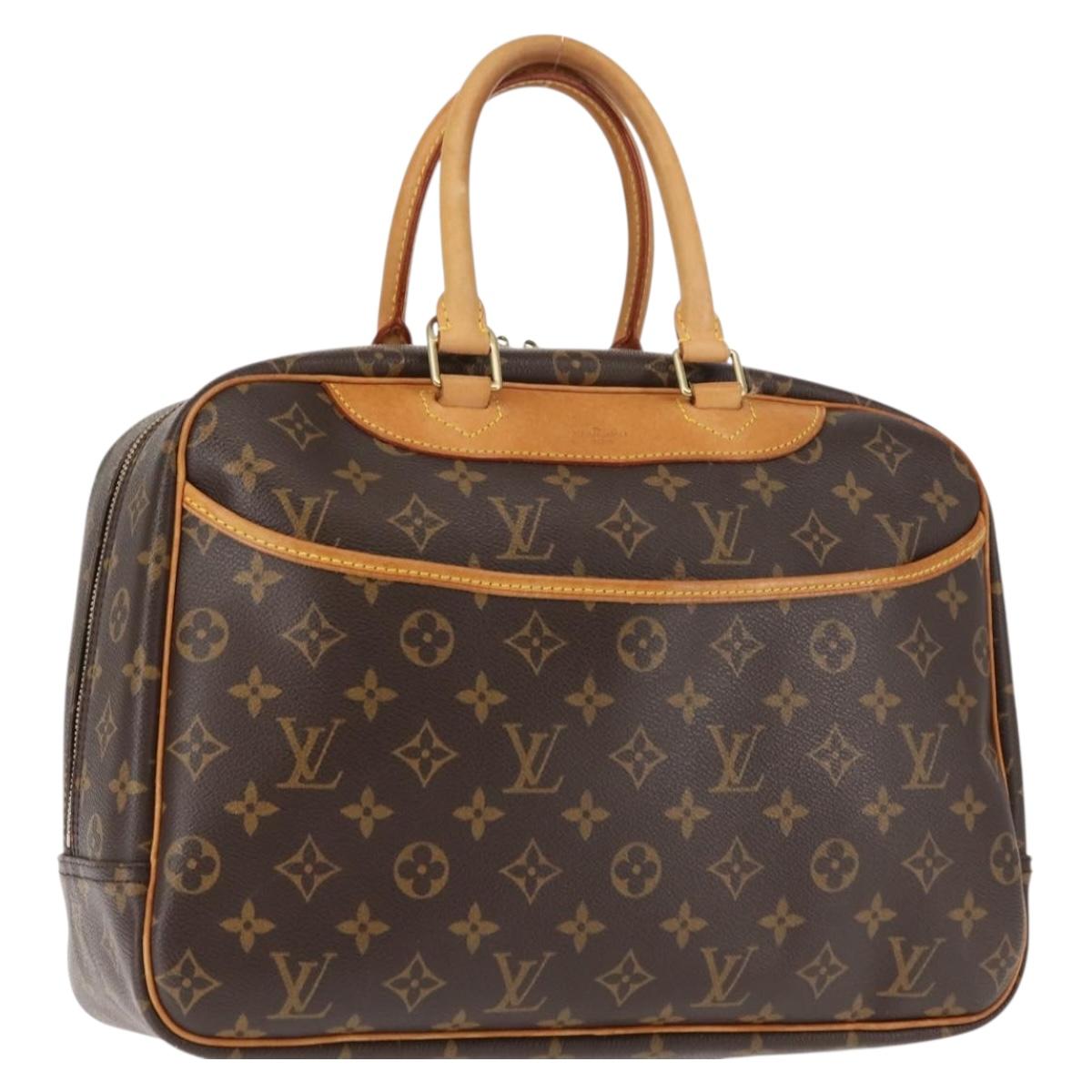 Louis Vuitton Deauville Handbag Monogram Canvas, BROWN, CANVAS, Handbag