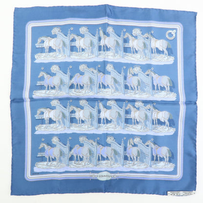 Hermes Carré 42 Silk, Blue, Silk, Scarf