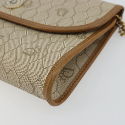 Christian Dior Vintage honeycomb clutch Canvas, Beige, Canvas, Clutch