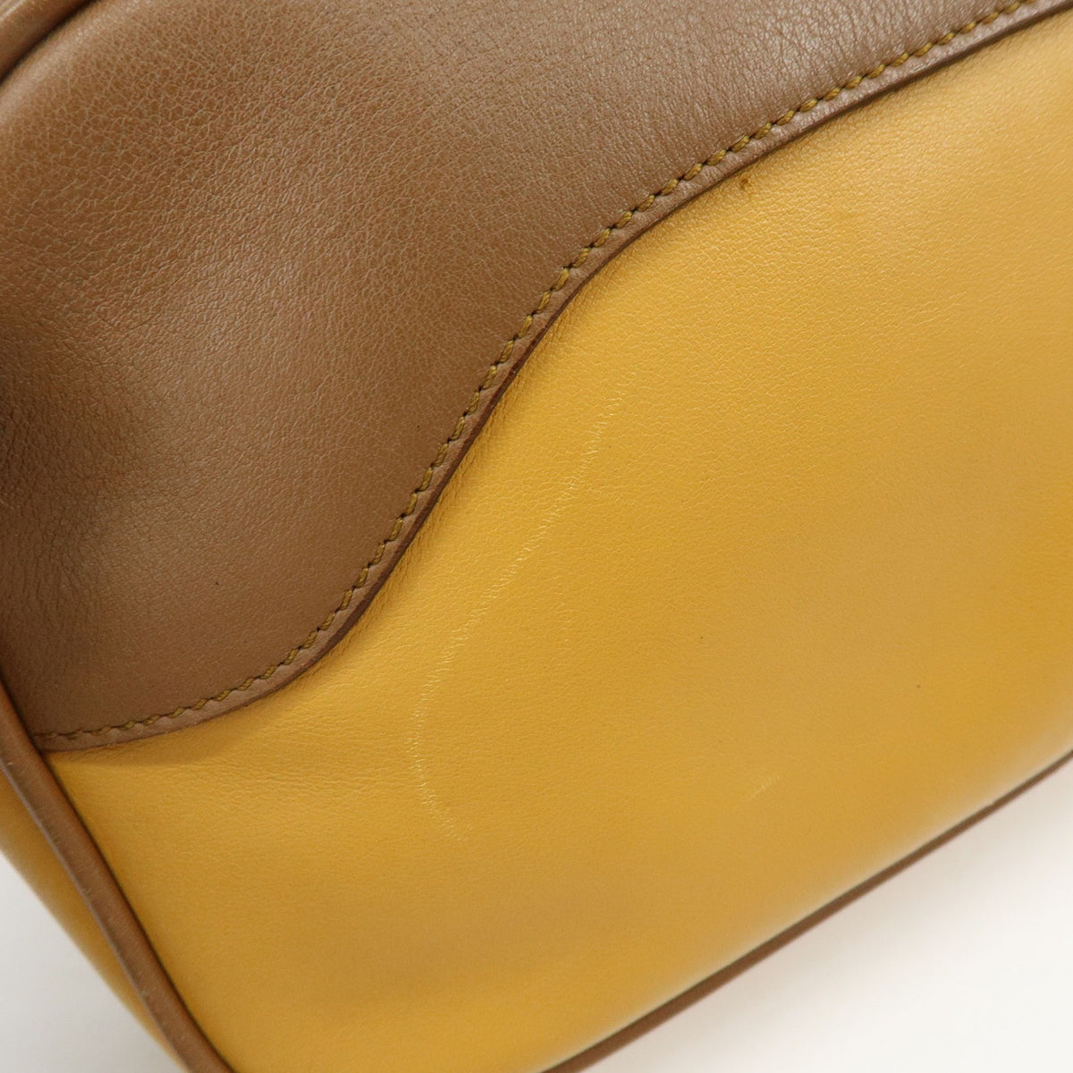 Prada Shoulder Leather, Yellow, Leather, Shoulder Bag