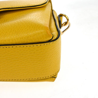 Gucci Interlocking Chain Leather, Yellow, Leather, Shoulder Bag