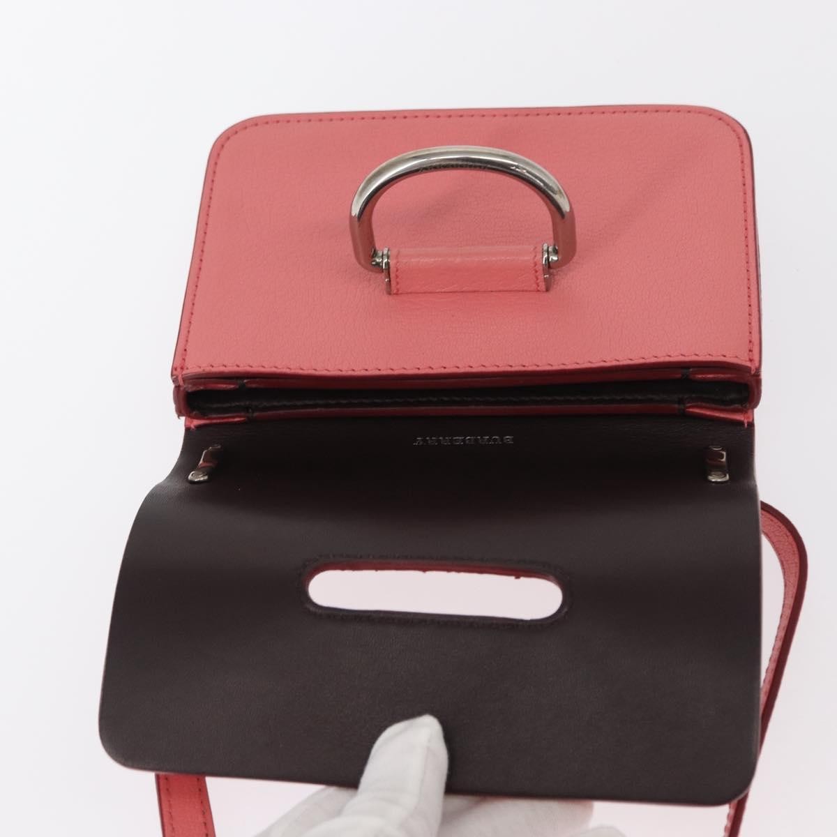 Burberry D-Ring Shoulder Leather, Pink, Leather, Shoulder Bag