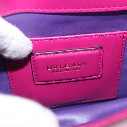 Bvlgari Serpenti Forever Embellished Leather, Pink, Leather, Shoulder Bag