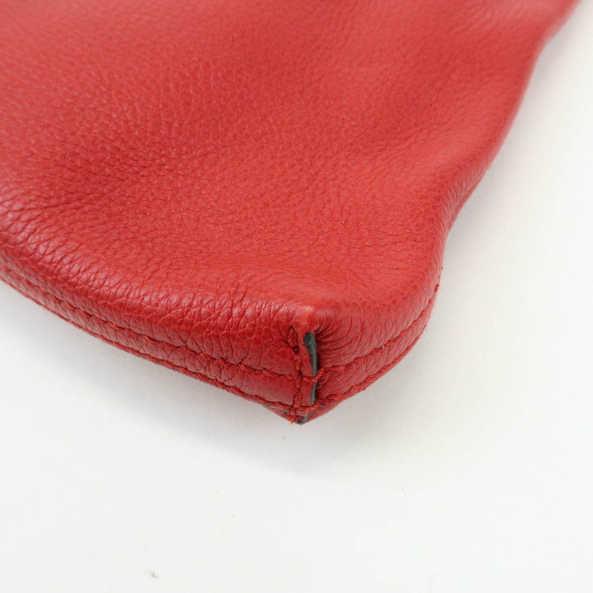 Gucci Logo Portfolio Printed Leather, Red, Leather, Clutch