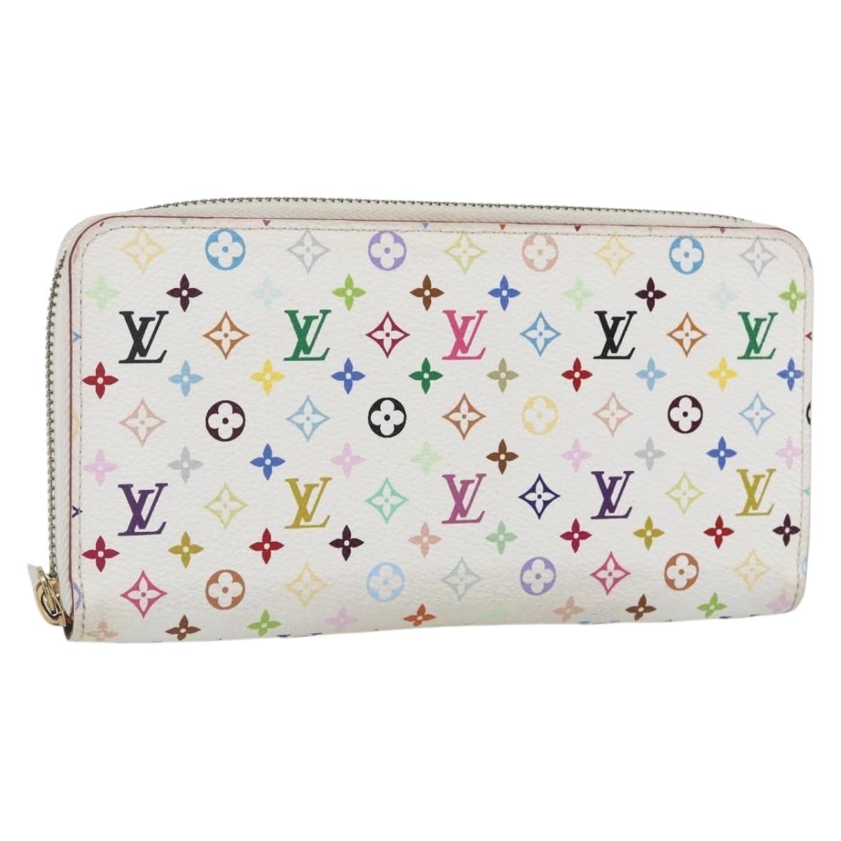 Louis Vuitton Zippy Wallet NM Murakami Multicolor White, Multicolour, Canvas, Wallet