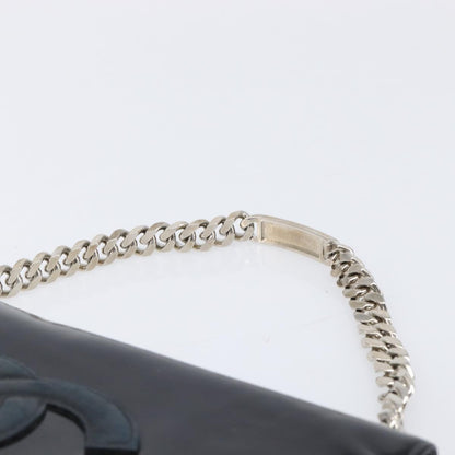 Chanel Chain Handle Leather, Black, Patent Leather, Tote Bag