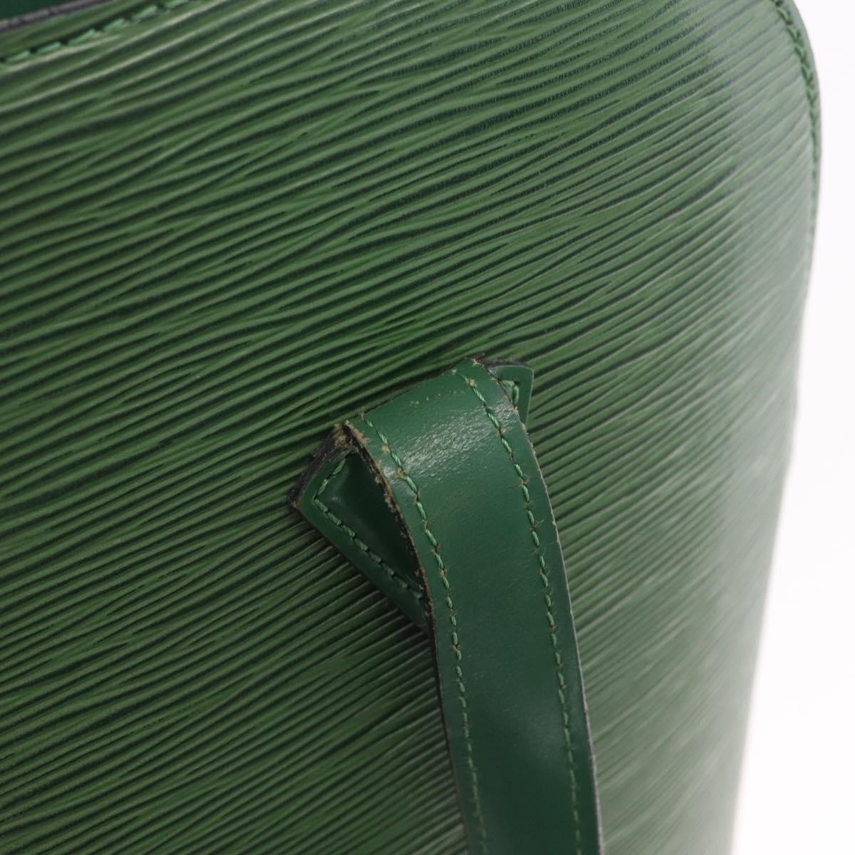 Louis Vuitton Lussac Epi Leather, Green, Leather, Handbag