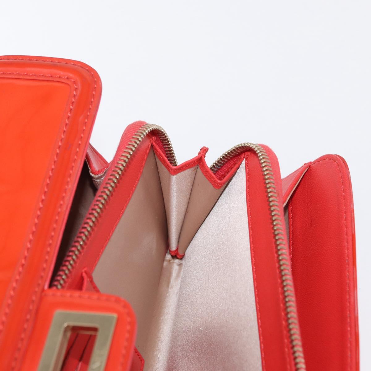 Chanel Chain Flap Shoulder Bag Leather, ORANGE, PATENT_LEATHER, Shoulder bag