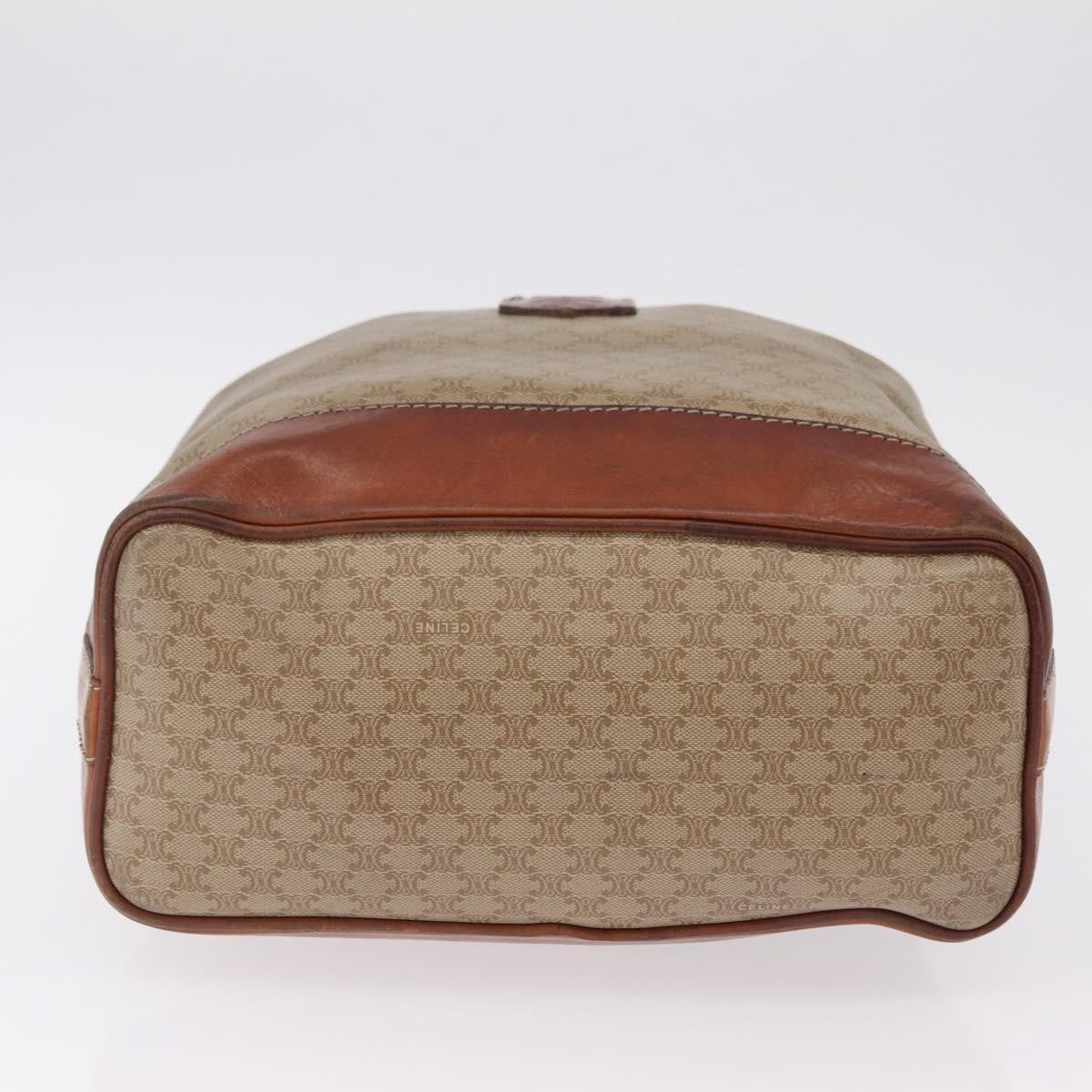 Celine Macadam Shoulder Canvas, Beige, Canvas, Crossbody Bag
